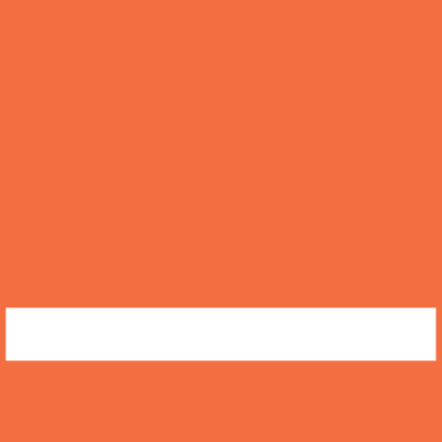 Orange-White Custom Nameplate - Orange/White